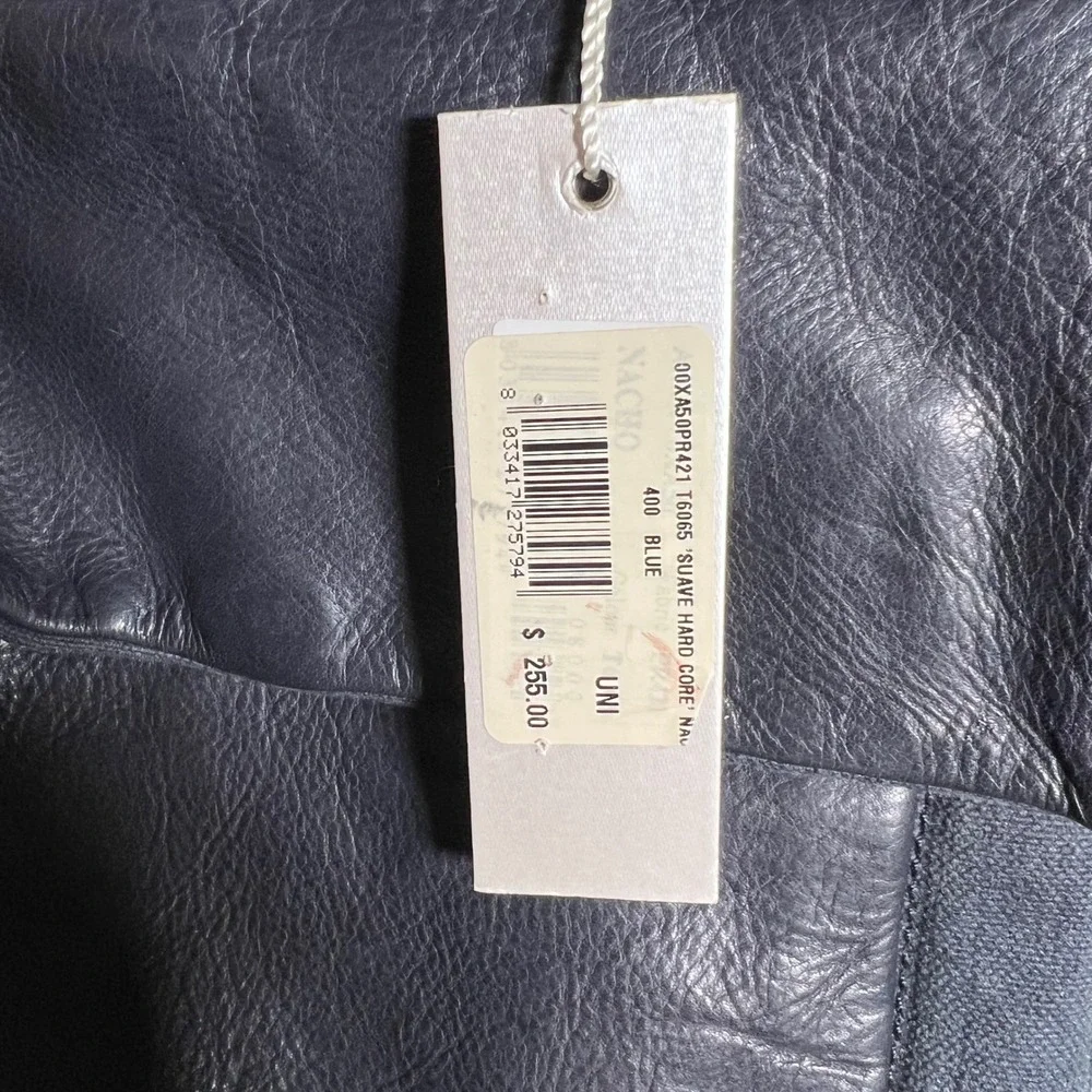 Diesel Suave Hard Core Nacho Blue Leather Canvas Crossbody Bag 00XA50PR421 T6065